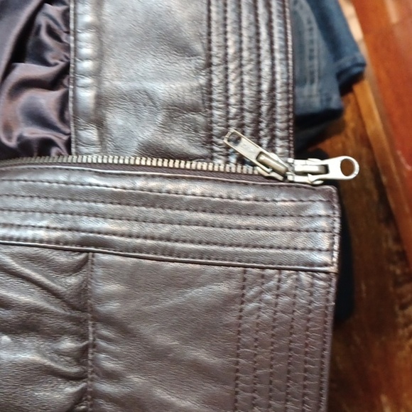 Y2K  Soft Leather London‎ Fog  Mens Brown  Jacket Sz M - Picture 7 of 9